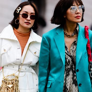 two women photographed for fashion week in 2019