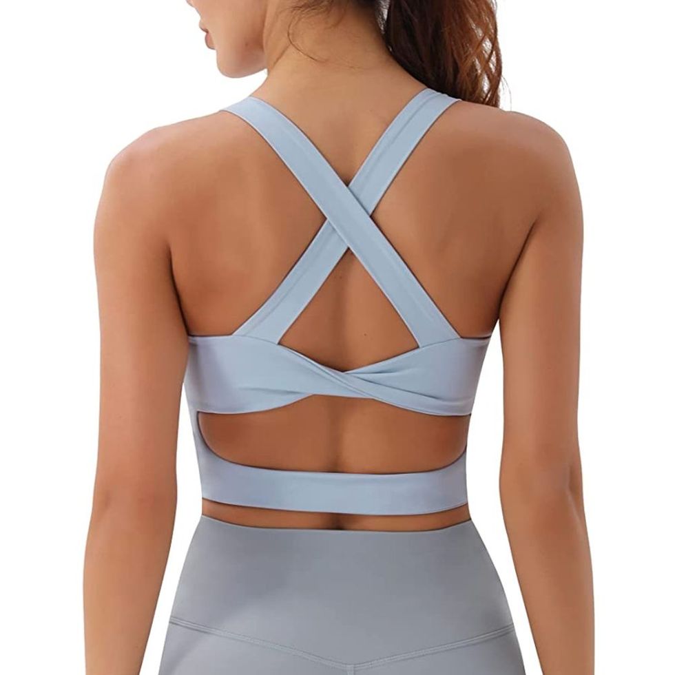 Criss-Cross Back Padded Sports Bra