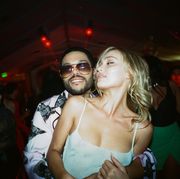 abel the weekend tesfaye dancing with lily rose depp in episode 1 of the idol