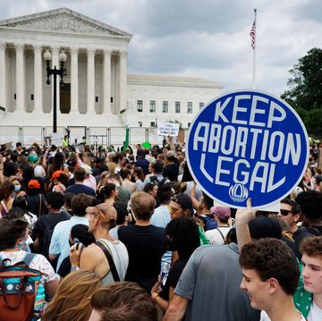 washington, dc june 24 thousands of abortion rights activists gather in front of the us supreme court after the court announced a ruling in the dobbs v jackson women's health organization case on june 24, 2022 in washington, dc the court's decision in dobbs v jackson women's health overturns the landmark 50 year old roe v wade case and erases a federal right to an abortion photo by chip somodevillagetty images