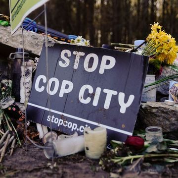 cop city a sign that reads stop cop city