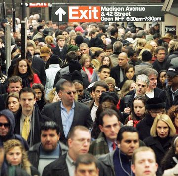 NYC subway the crowded new york city subway