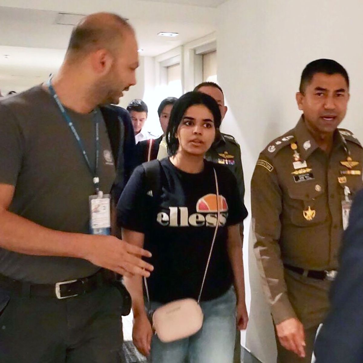 Saudi Arabian young woman seeking for asylum was stopped at Bangkok airport, Samut Prakan, Thailand - 07 Jan 2019 Saudi Arabian young woman seeking for asylum was stopped at Bangkok airport, Samut Prakan, Thailand - 07 Jan 2019